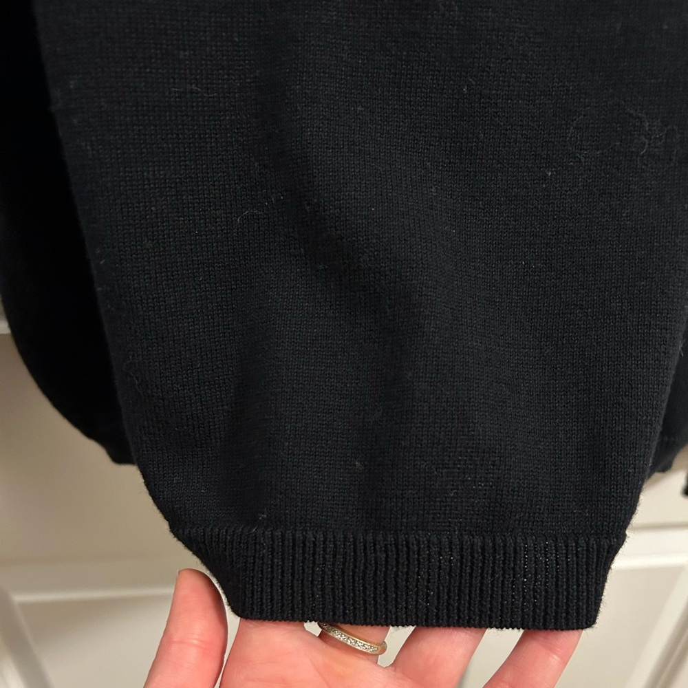 Pendleton 100% Cotton Turtle Neck Black Sweater S… - image 5